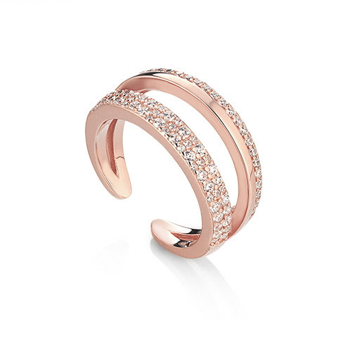 ANILLO PLATA ROSA Y CIRCONITAS