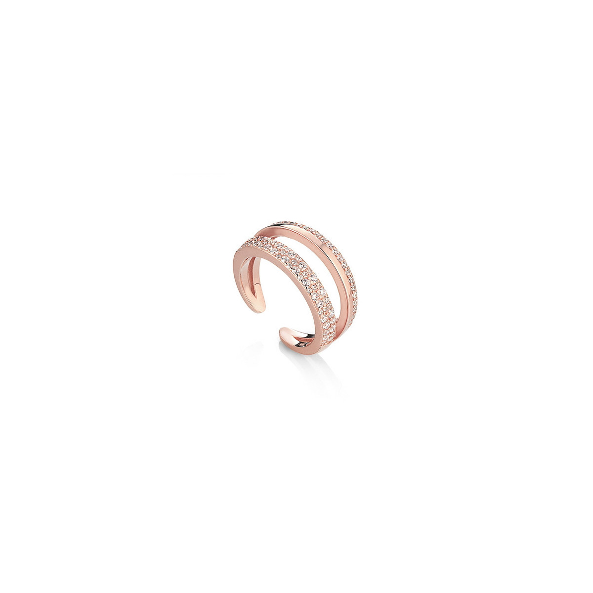 ANILLO PLATA ROSA Y CIRCONITAS