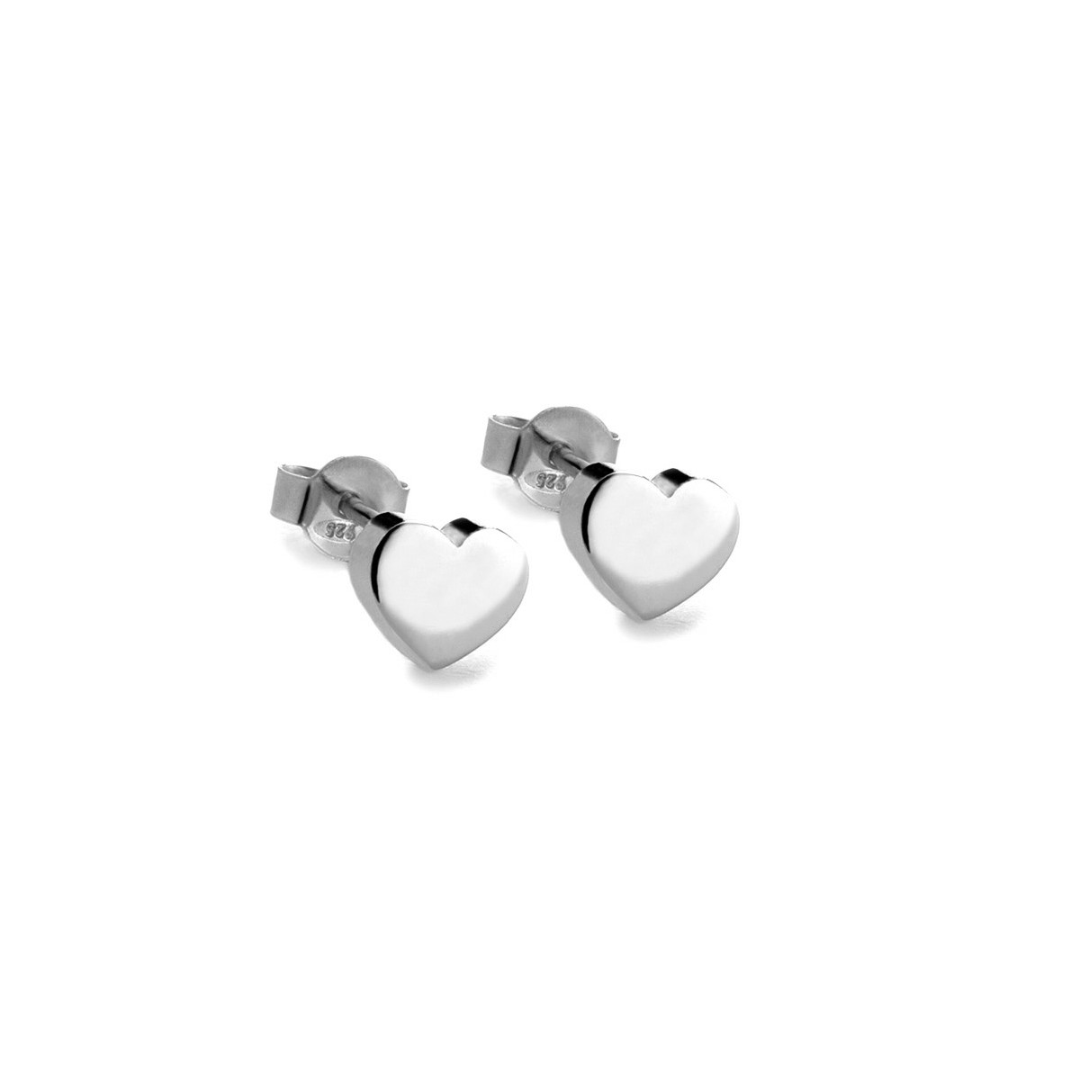 PENDIENTES PLATA LISO CORAZON