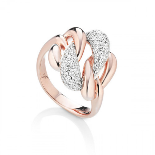 ANILLO PLATA ROSA Y CIRCONITAS