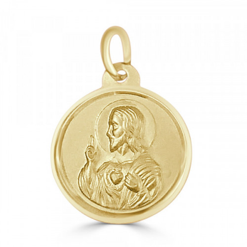 MEDALLA ORO CORAZON DE JESUS 18 MM