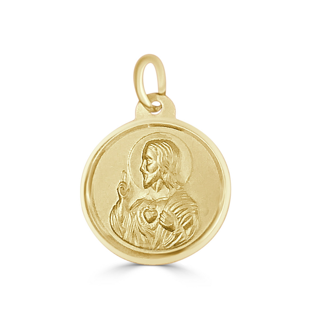 MEDALLA ORO CORAZON DE JESUS 18 MM