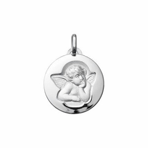 MEDALLA PLATA 17 MM ANGEL
