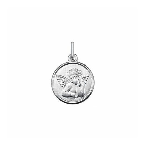 MEDALLA PLATA 14 MM ANGEL DE LA GUARDA
