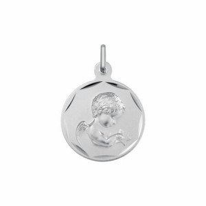 MEDALLA PLATA 17 MM ANGEL