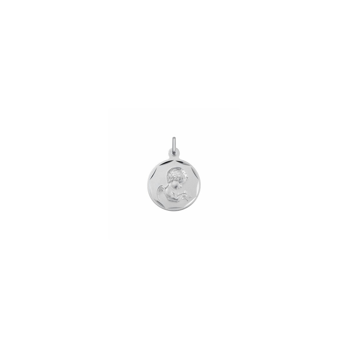 MEDALLA PLATA 17 MM ANGEL