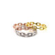 ANILLO PLATA ESLABONES - (DISPONIBLE TRES COLORES)