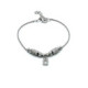 PULSERA PLATA CANDADO Y CIRCONITAS - (DISPONIBLE PLATA Y PLATA BAÑADA EN ORO)