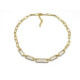 COLLAR ESLABONES PLATA BAÑADA EN ORO