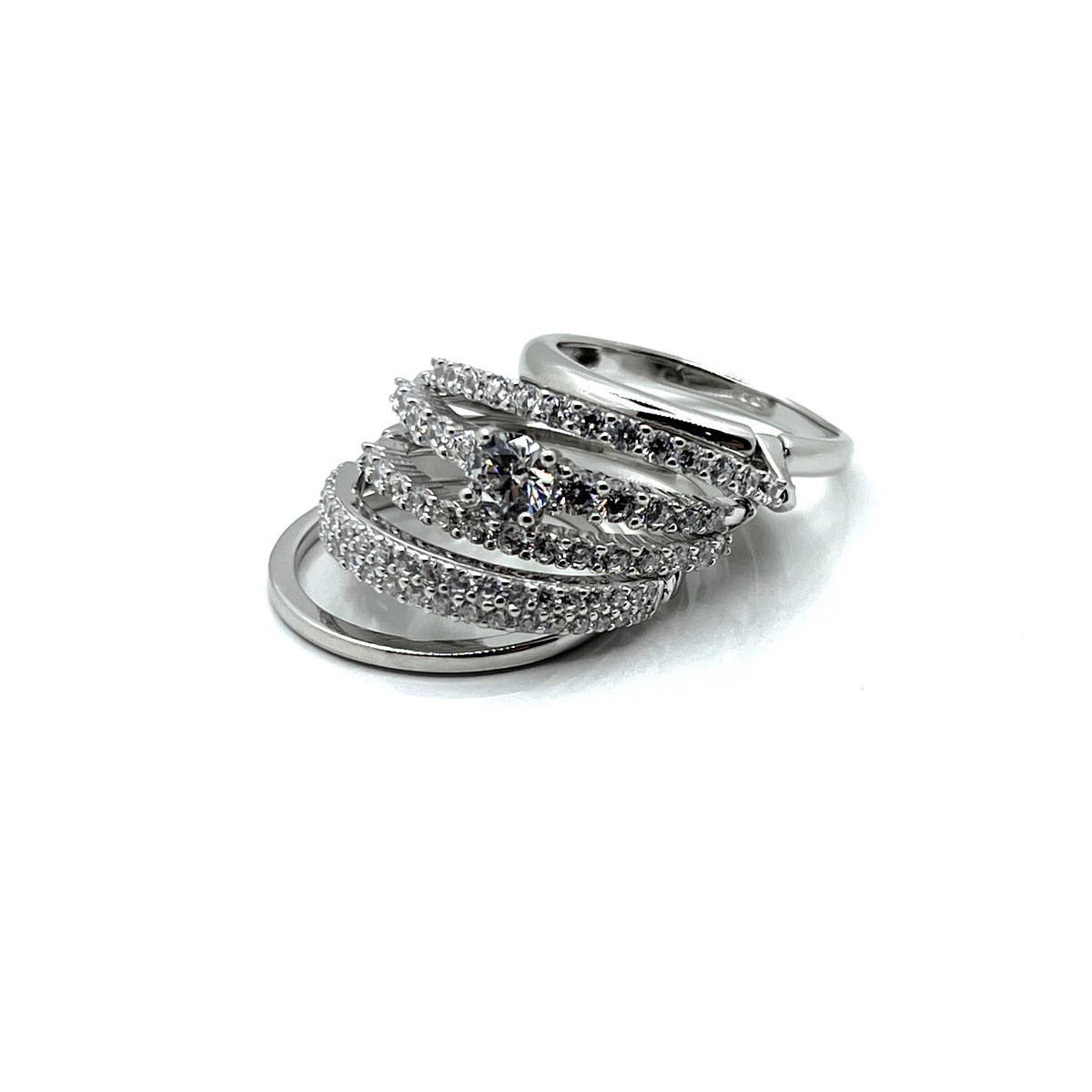 ANILLO GRANDE PLATA Y CIRCONITAS