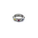ANILLO PLATA ESMALTE RAYAS BLANCAS
