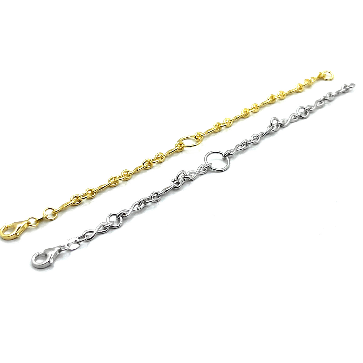 PULSERA PLATA INFINITOS Y CIRCULOS - (DISPONIBLE PLATA Y PLATA BAÑADA EN ORO)