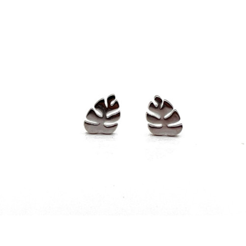 PENDIENTES PLATA LISA FLOR - (DISPONIBLE EN LOS TRES COLORES)