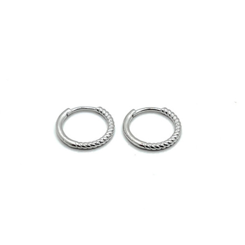 PENDIENTES PLATA ENTORCHADOS MEDIANOS - (DISPONIBLE EN LOS TRES COLORES)