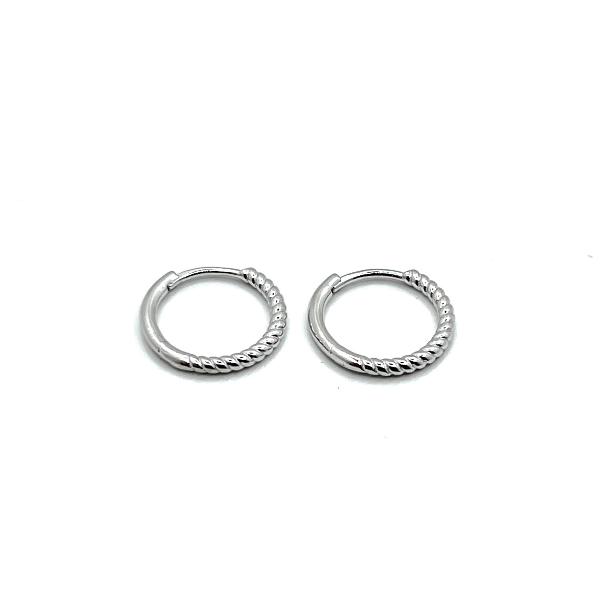PENDIENTES PLATA ENTORCHADOS MEDIANOS - (DISPONIBLE EN LOS TRES COLORES)