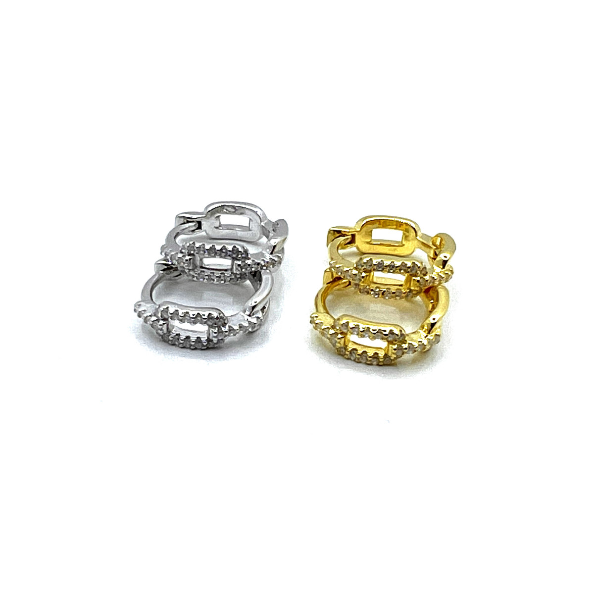 CRIOLLAS PEQUEÑAS ESLABONES Y CIRCONITAS - (DISPONIBLE EN PLATA Y PLATA BAÑADA EN ORO)