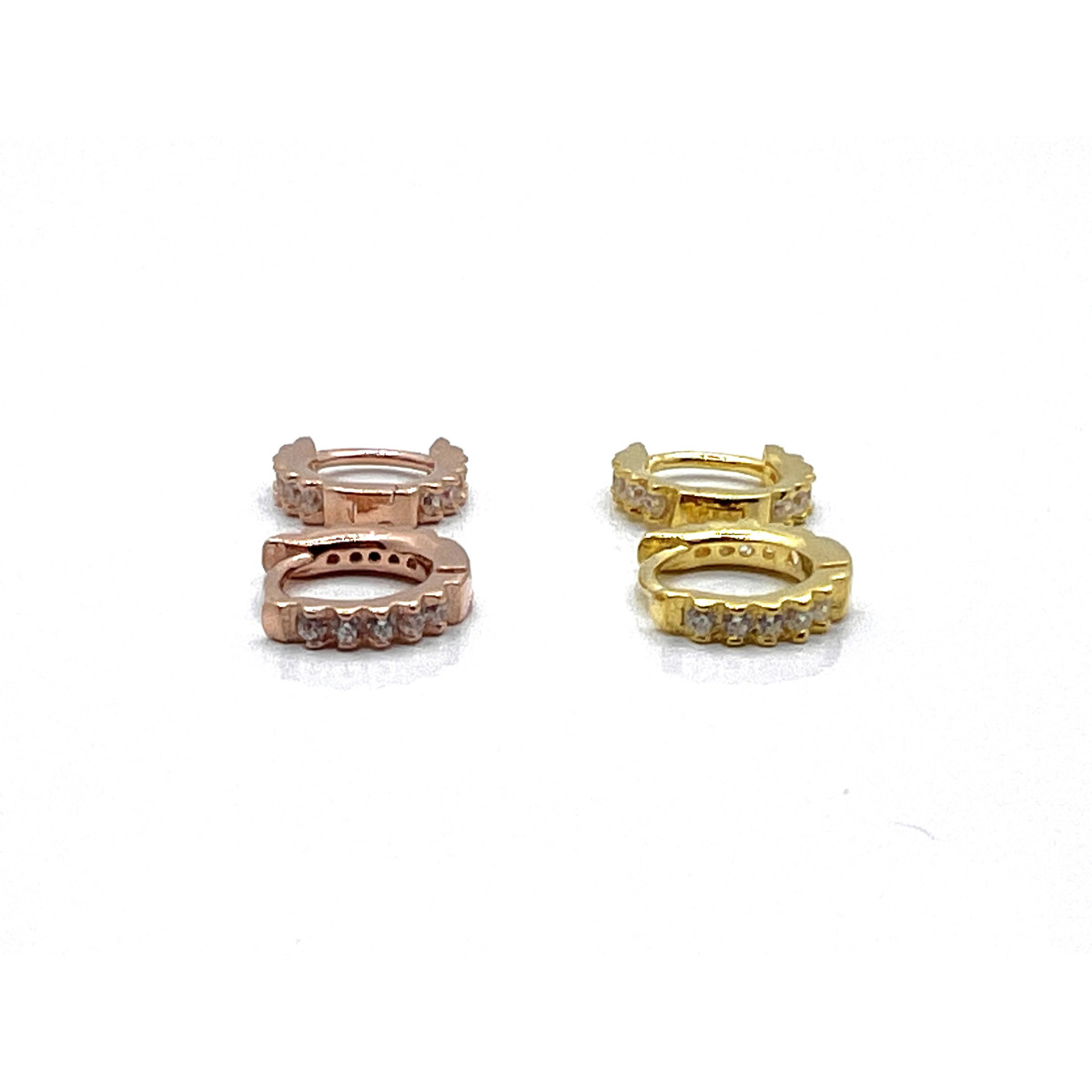 CRIOLLAS PLATA Y CIRCONITAS PEQUEÑAS - (DISPONIBLE EN PLATA BAÑADA EN ORO Y ORO ROSA)
