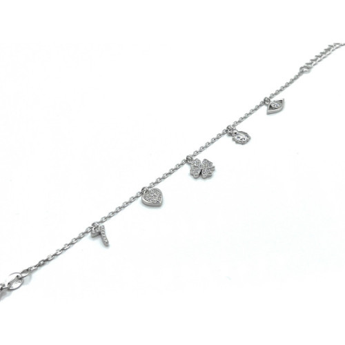 PULSERA PLATA Y CIRCONITAS