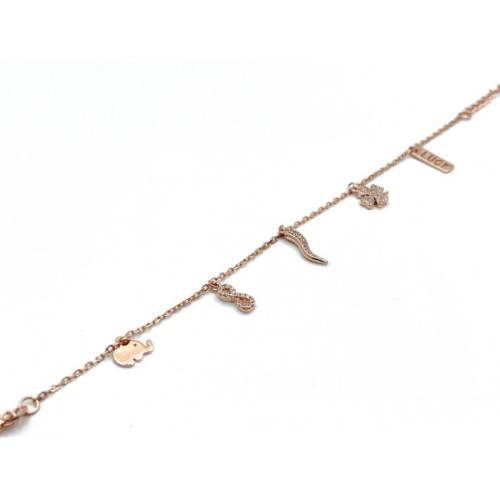 PULSERA MOTIVOS PLATA Y CIRCONITAS