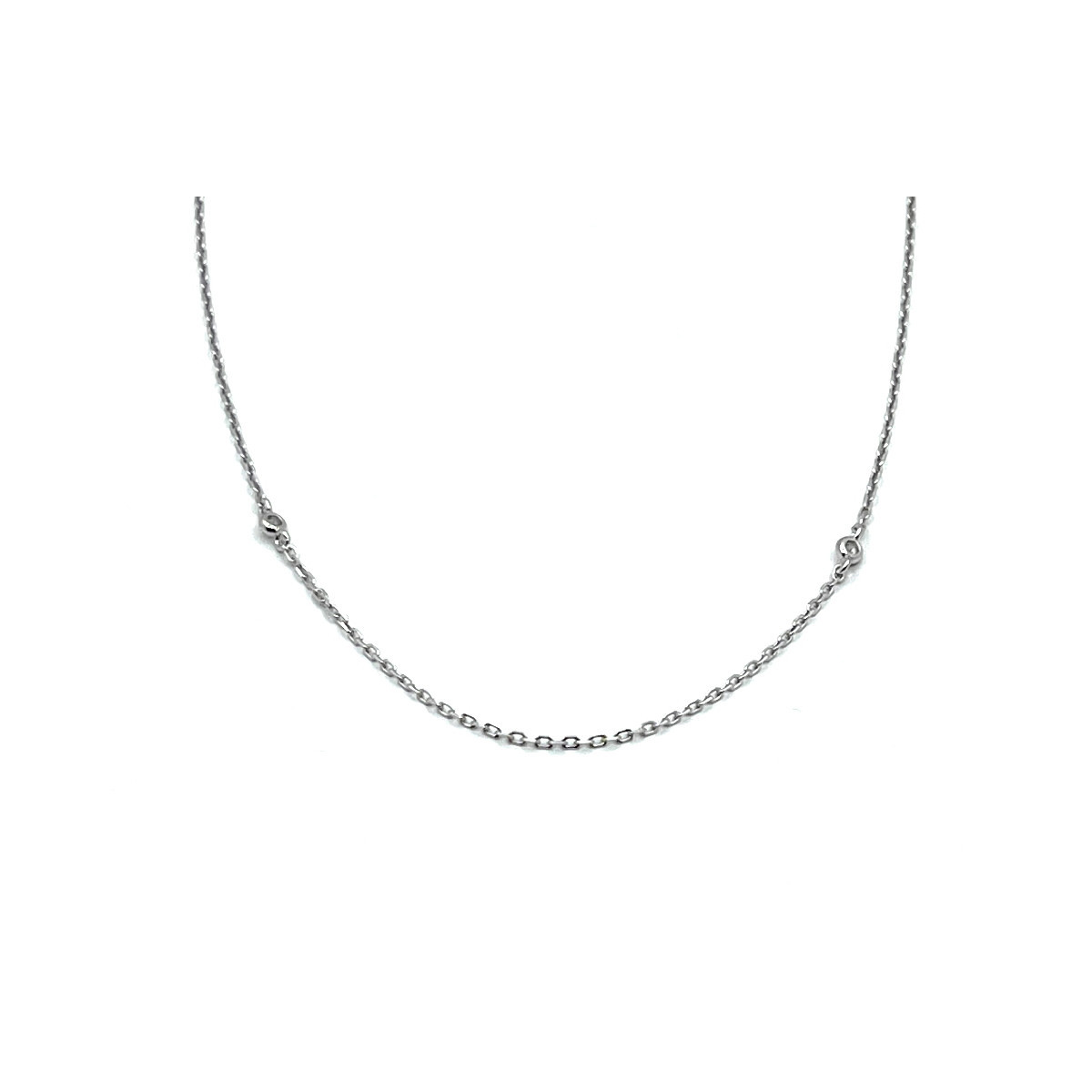 CHOKER PLATA Y CIRCONITAS (31+8 CM)
