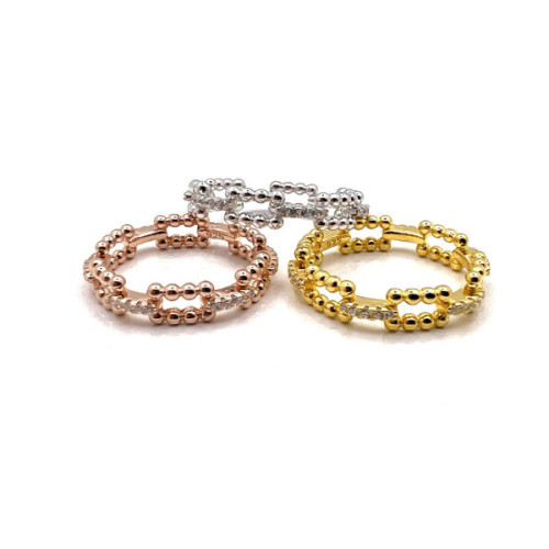 ANILLO PLATA ESLABONES Y CIRCONITAS