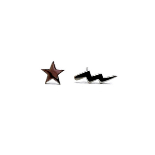 PENDIENTES PLATA ESTRELLA Y RATO
