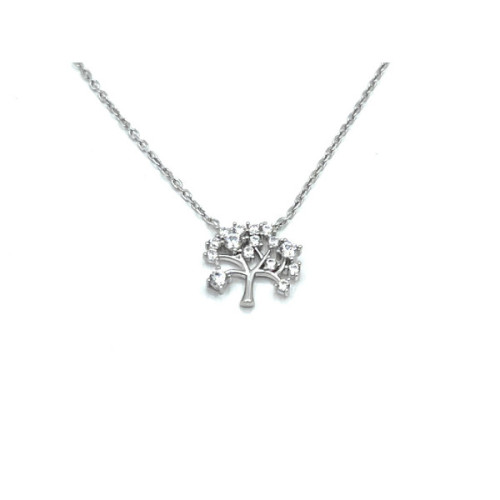 COLLAR ARBOL DE LA VIDA PLATA Y CIRC