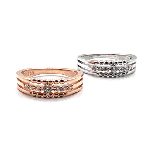 ANILLO PLATA Y CIRCONITAS