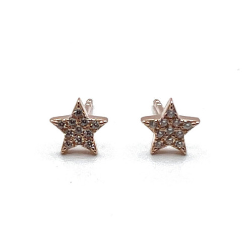 PENDIENTES ESTRELLAS PLATA Y CIRCONITAS