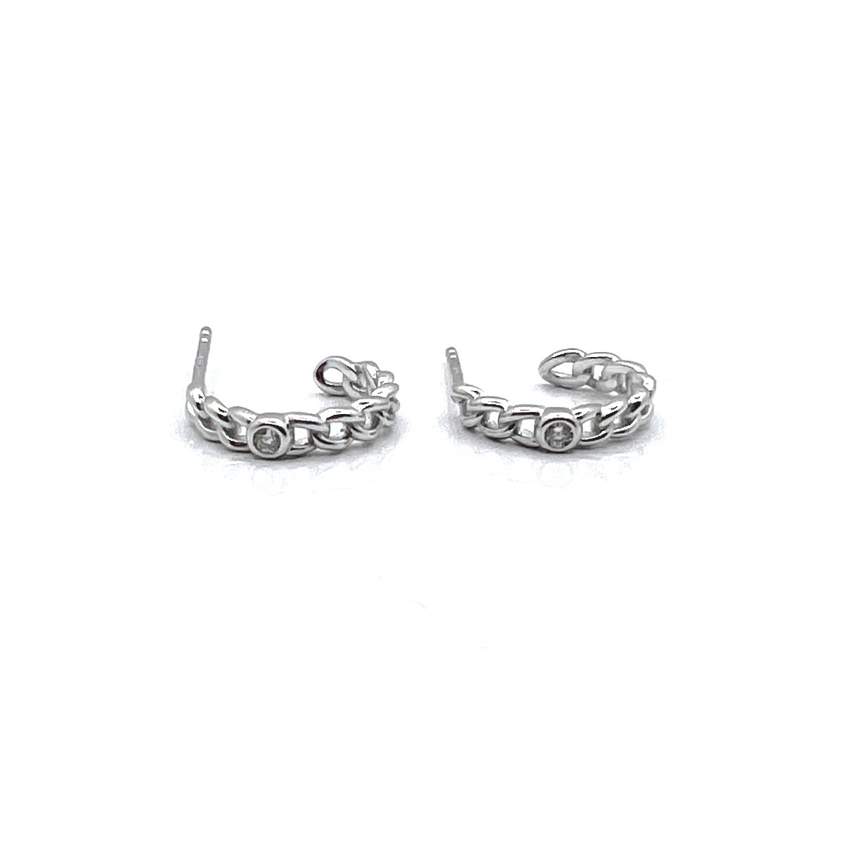PENDIENTES ARO PLATA Y CIRCONITAS