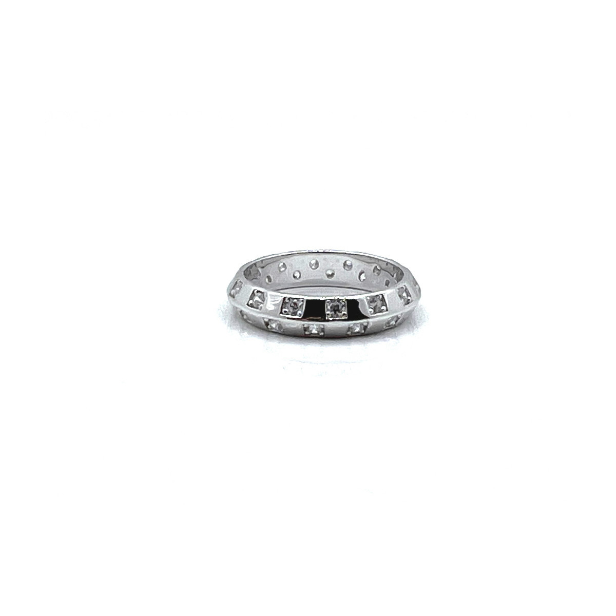 ANILLO PLATA Y CIRCONITAS