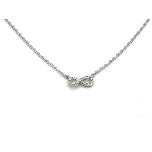 COLLAR INFINITO PLATA Y CIRCONITAS