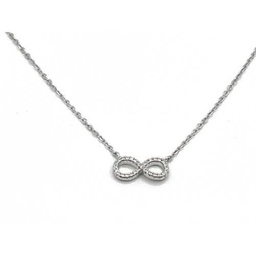 COLLAR INFINITO PLATA Y CIRCONITAS
