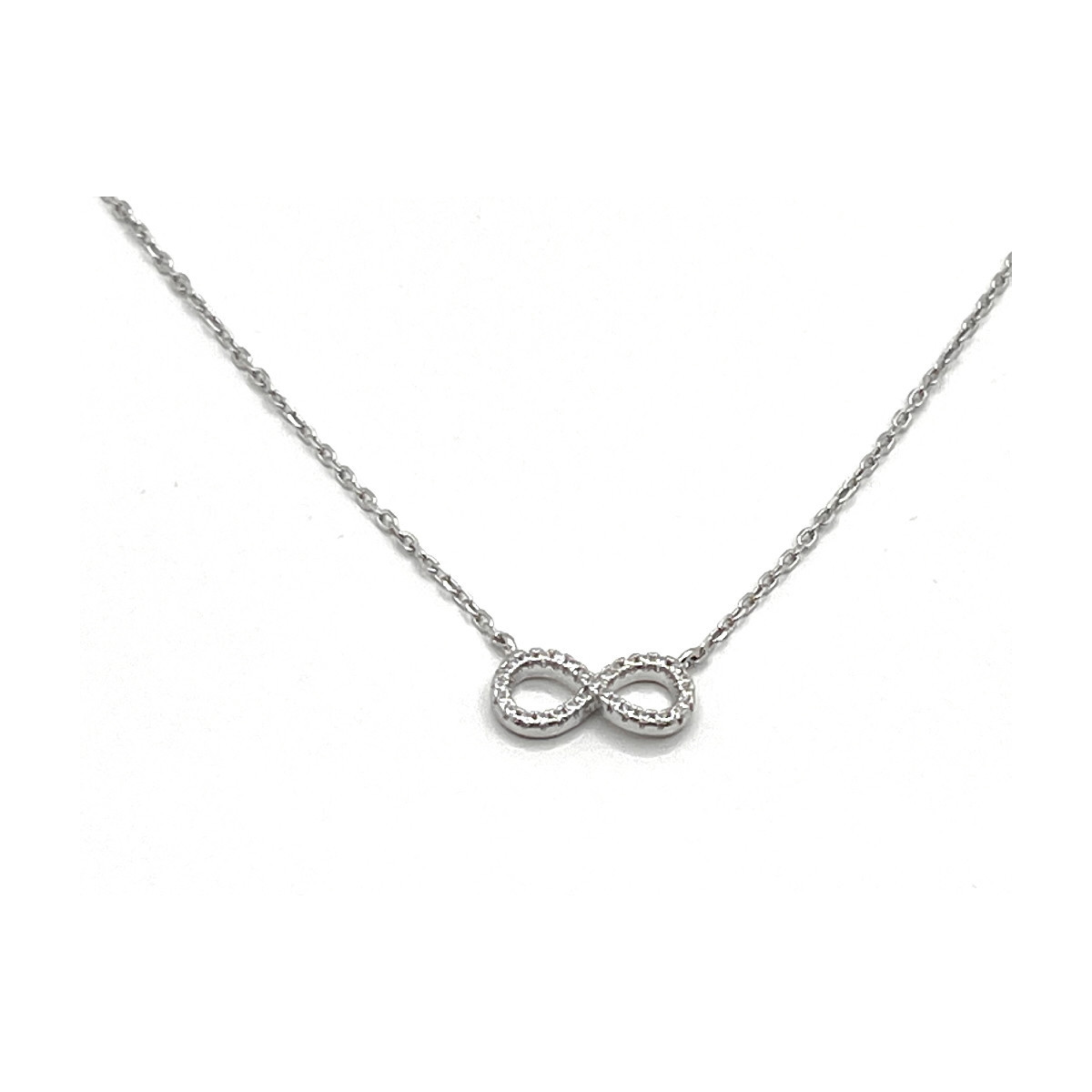 COLLAR INFINITO PLATA Y CIRCONITAS