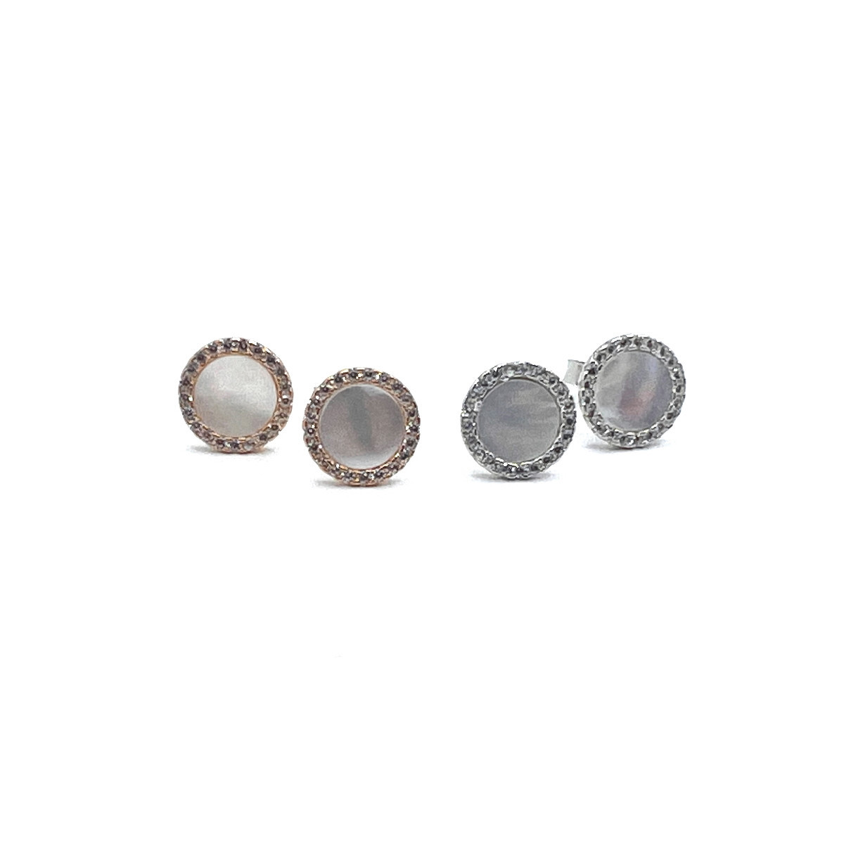 PENDIENTES PLATA, NACAR Y CIRCONITAS