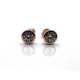 PENDIENTES CHATON PLATA O/ROSA Y CIRC