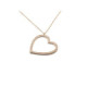 COLLAR CORAZON PLATA BAÑADA O/ROSA Y CIR