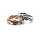 ANILLOS ENTRELAZADOS PLATA Y CIRCONITAS
