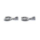 PENDIENTES PLATA ARO LISO Y CIRCONITAS