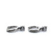 PENDIENTES PLATA ARO LISO Y CIRCONITAS