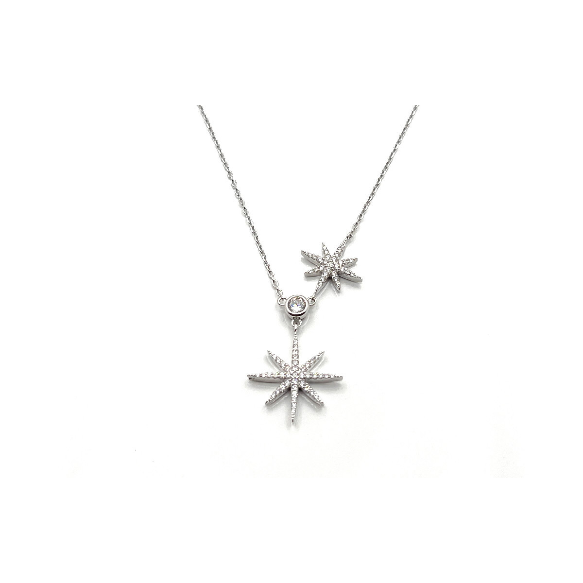 COLLAR PLATA ESTRELLAS