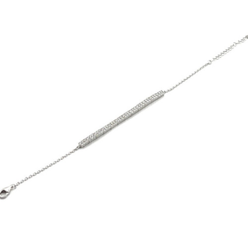 PULSERA PLATA Y CIRCONITAS