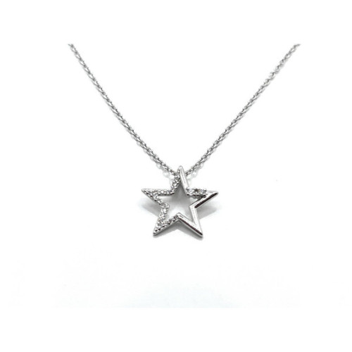 COLLAR ESTRELLA PLATA Y CIRCONITAS
