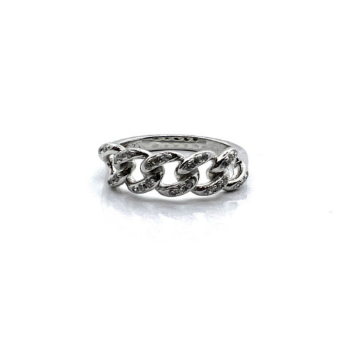 ANILLO ESLABONES PLATA Y CIRCONITAS