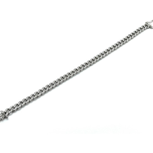 PULSERA ESLABONES PLATA Y CIRCONITAS