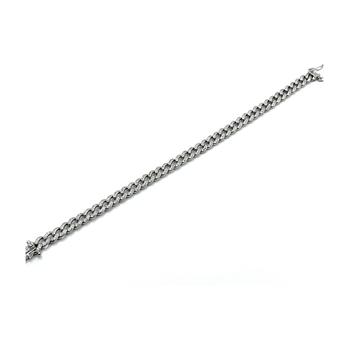 PULSERA ESLABONES PLATA Y CIRCONITAS