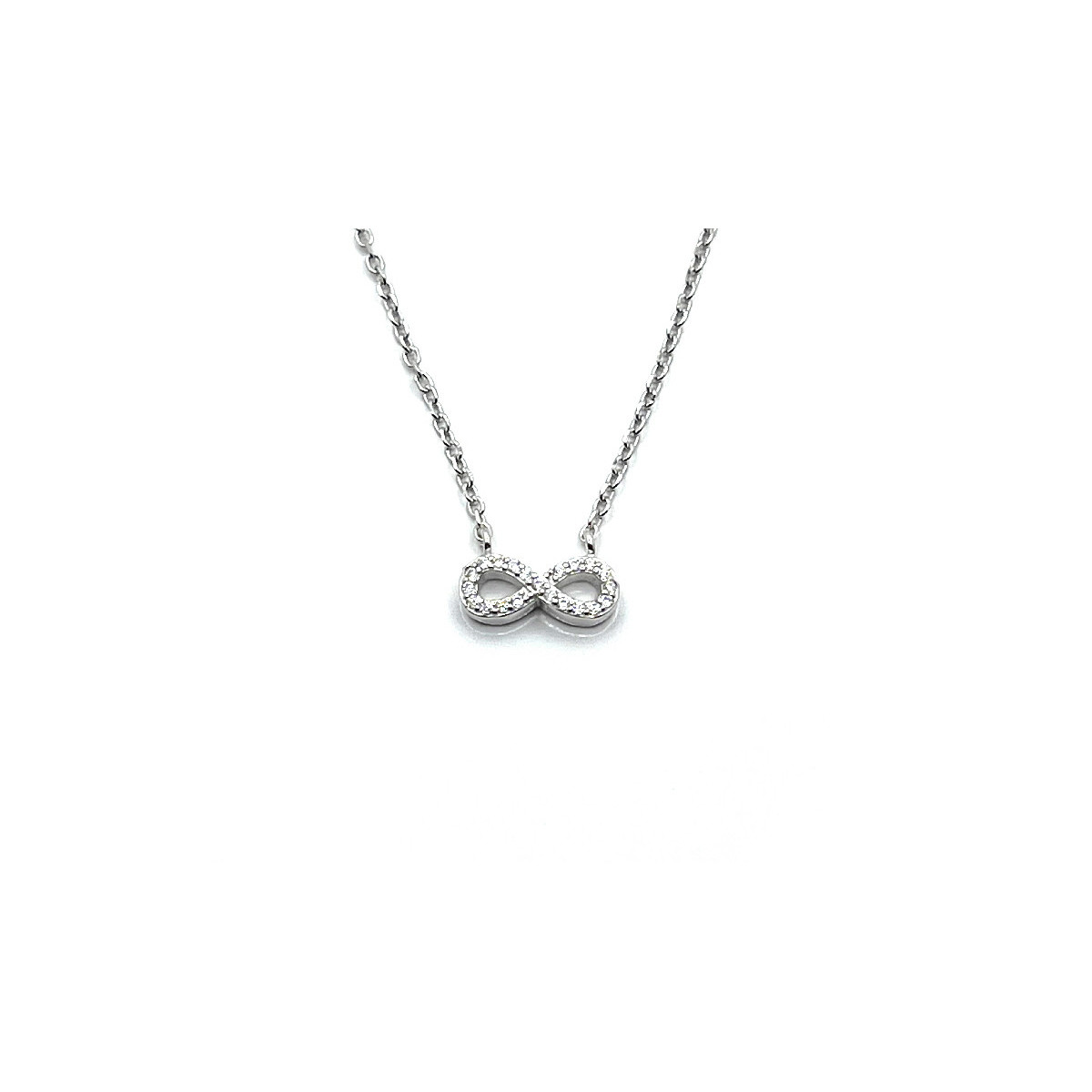 COLLAR INFINITO PLATA Y CIRCONITAS