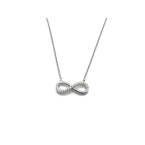 COLLAR INFINITO PLATA Y CIRCONITAS