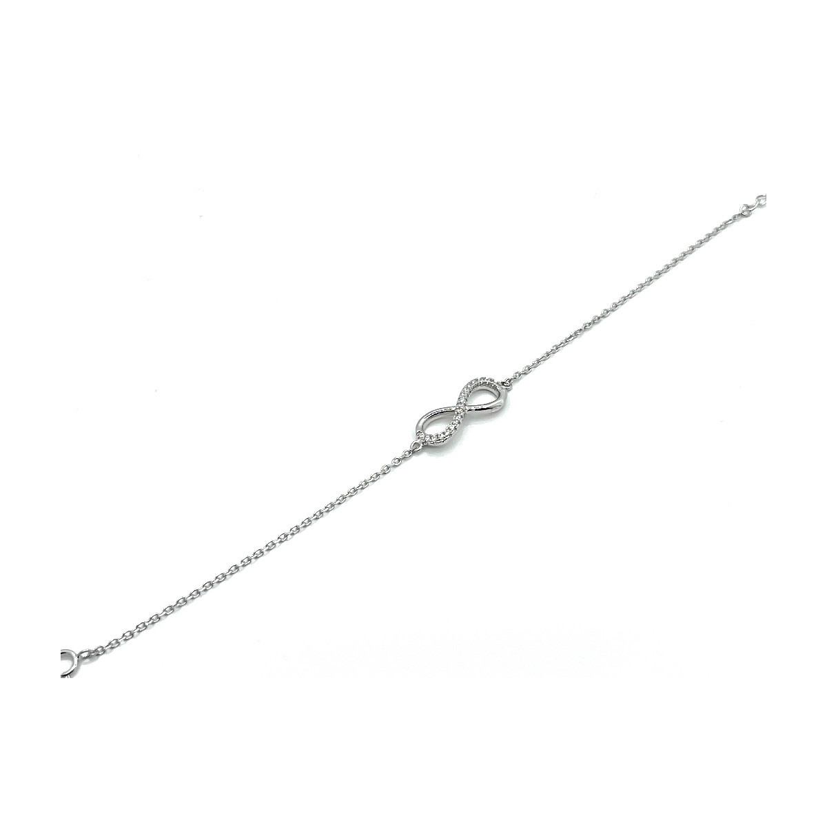 PULSERA INFINITO PLATA Y CIRCONITAS