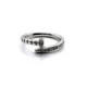 ANILLO TORNILLO PLATA Y CIRCONITAS
